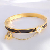 White Clover Lock Bangle