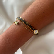 White Clover Lock Bangle