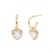 Diamond heart earrings 