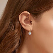 Diamond heart earrings