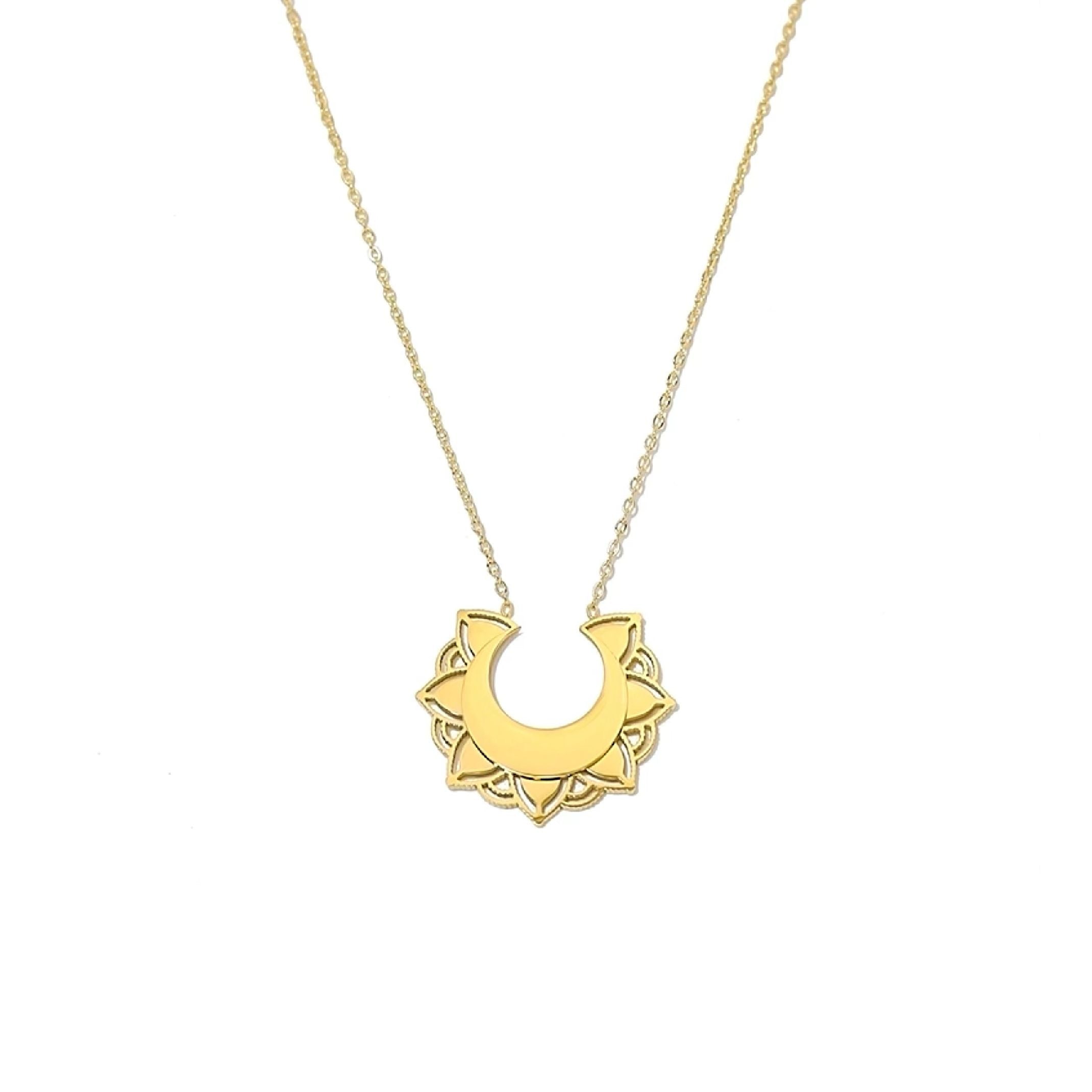 Gold creole necklace 