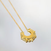 Gold creole necklace 