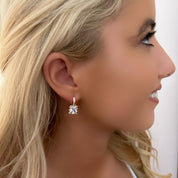 Square diamond earrings 