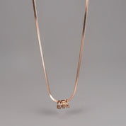 Rose gold Roman snakeskin necklace 