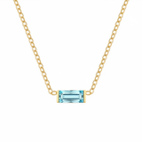 March Birthstone Necklace – Aquamarine