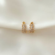 Small diamanté hoop earrings 