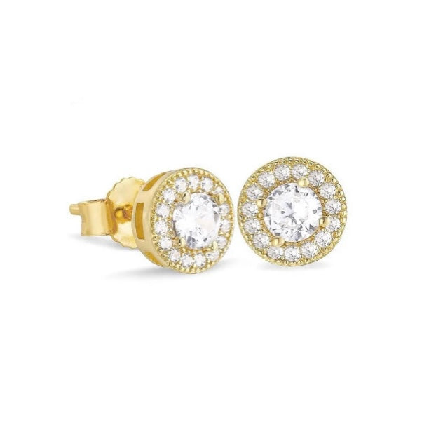 Round Diamond Stud Earrings