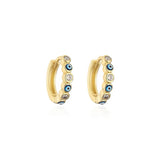 Evil Eye Huggie Earrings