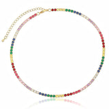 Rainbow Tennis Necklace