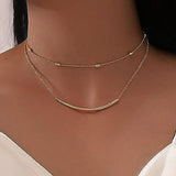 Bead and Bar Layered Necklace