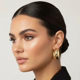 Chunky Gold Hoop Earrings