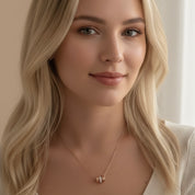 Rose Gold Diamond Ring Necklace