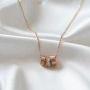 Rose Gold Diamond Ring Necklace