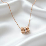 Rose Gold Diamond Ring Necklace