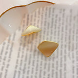 Matt Gold Stud Earrings