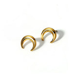 Gold Horseshoe Stud Earrings