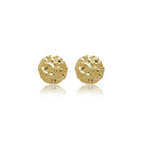 Gold Textured Stud Earrings
