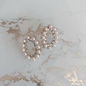 Diamanté Pearl Stud Earrings