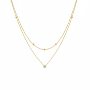 Diamond Pendant Layered Necklace