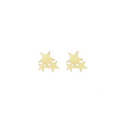 Gold star stud earrings 