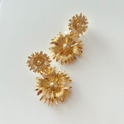 Gold Flower Earrings