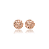 Rose Gold Textured Stud Earrings