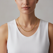 Embellished Gold Figaro Chain