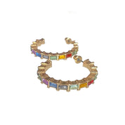 Rainbow hoop earrings 