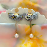 Grey Pearl Earrings