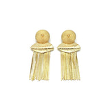Gold Leaf Fringe Earrings