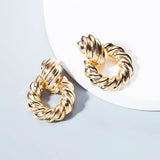 Gold Twist Earrings