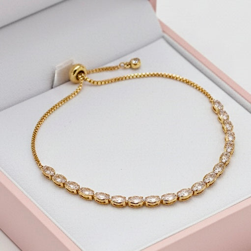 Oval Diamond Tennis Bracelet