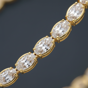 Oval Diamond Tennis Bracelet