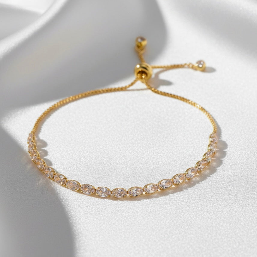 Oval Diamond Tennis Bracelet