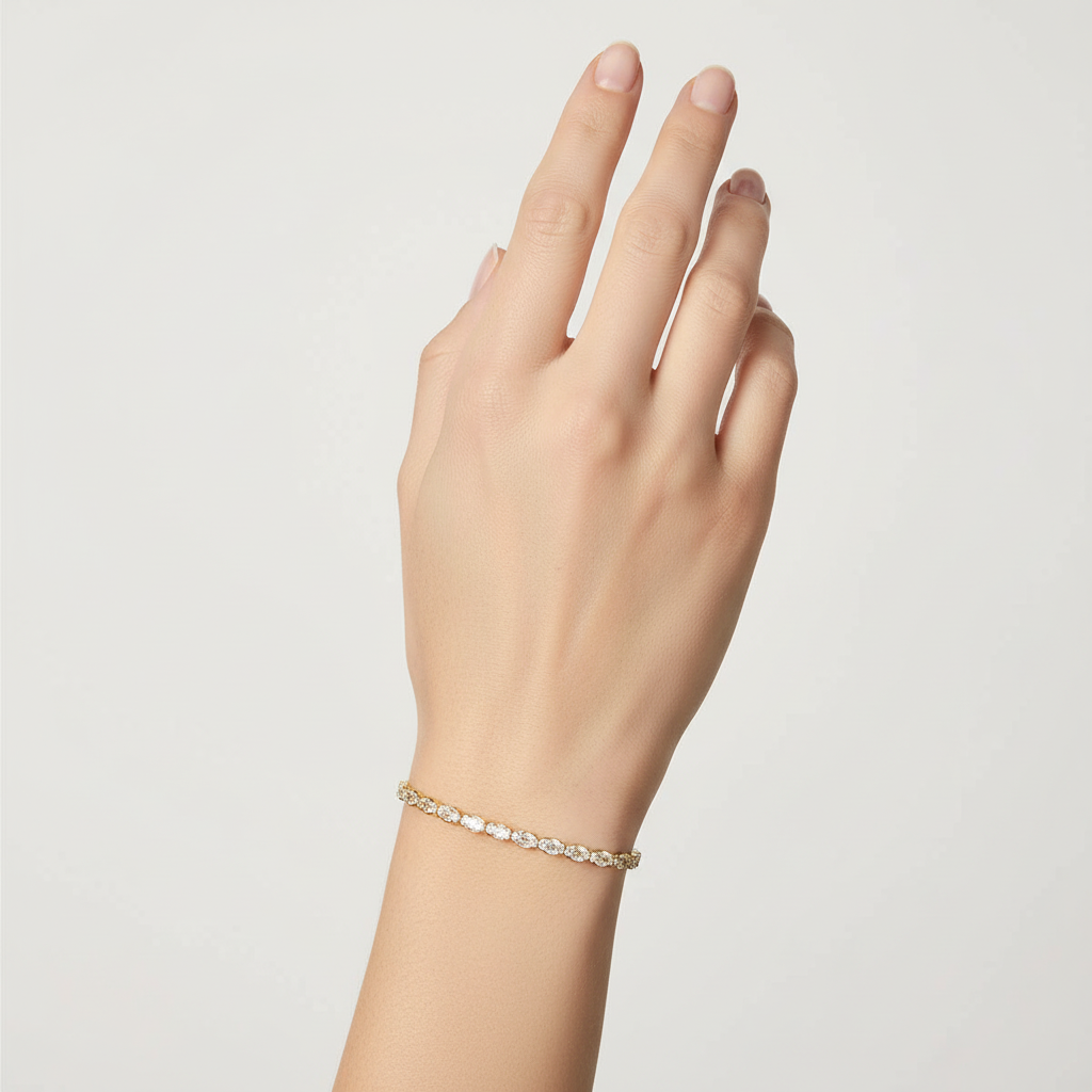 Oval Diamond Tennis Bracelet