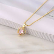 Pink heart necklace 