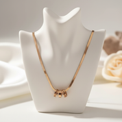 Rose Gold Snakeskin Ring Necklace
