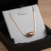 Rose Gold Snakeskin Ring Necklace