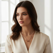 Rose Gold Snakeskin Ring Necklace