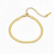 Gold Snakeskin Bracelet 4mm
