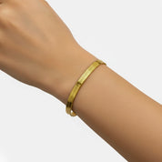 Gold Snakeskin Bracelet 4mm