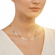 Silver Snakeskin Necklace