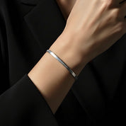 Silver Snakeskin Bracelet