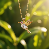 Gold Hummingbird Necklace
