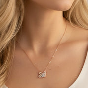 Rose Gold Swan Necklace