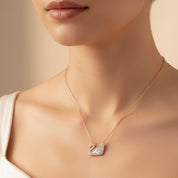 Rose Gold Swan Necklace