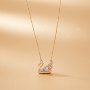 Rose Gold Swan Necklace