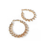 Gold Spiral Hoop Earrings