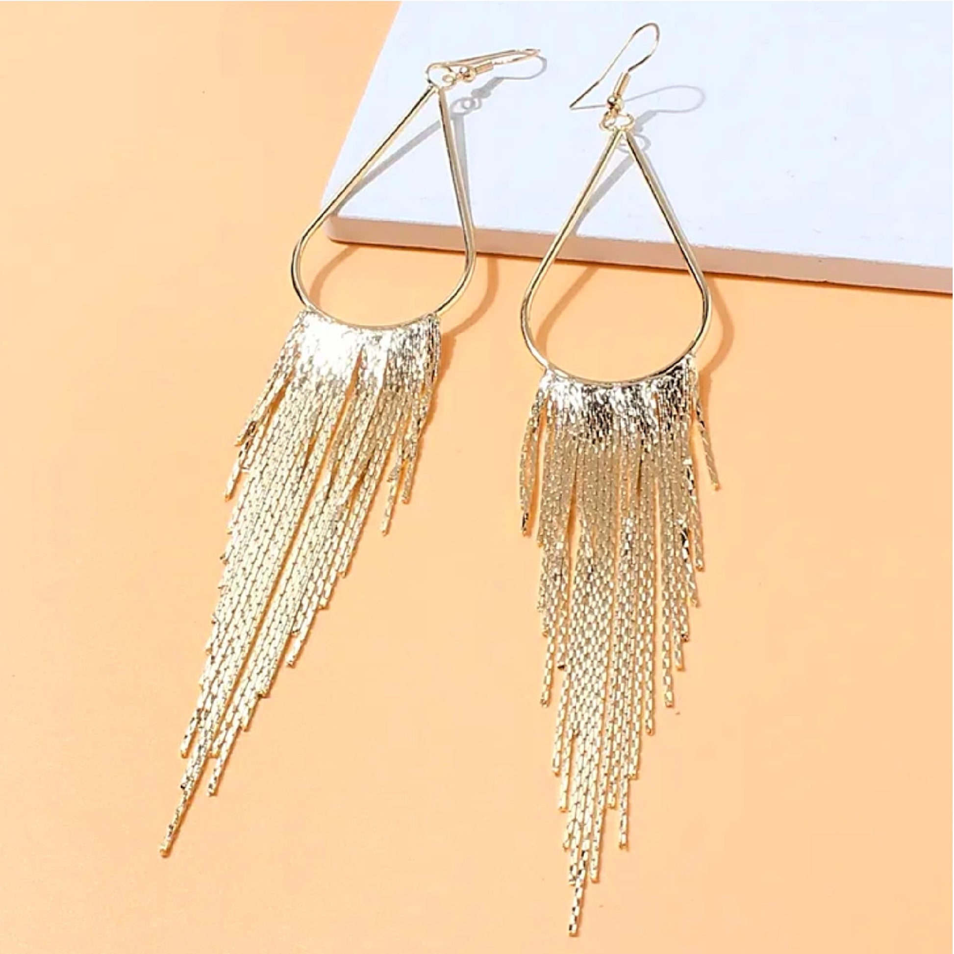 GOLD FRINGE EARRINGS