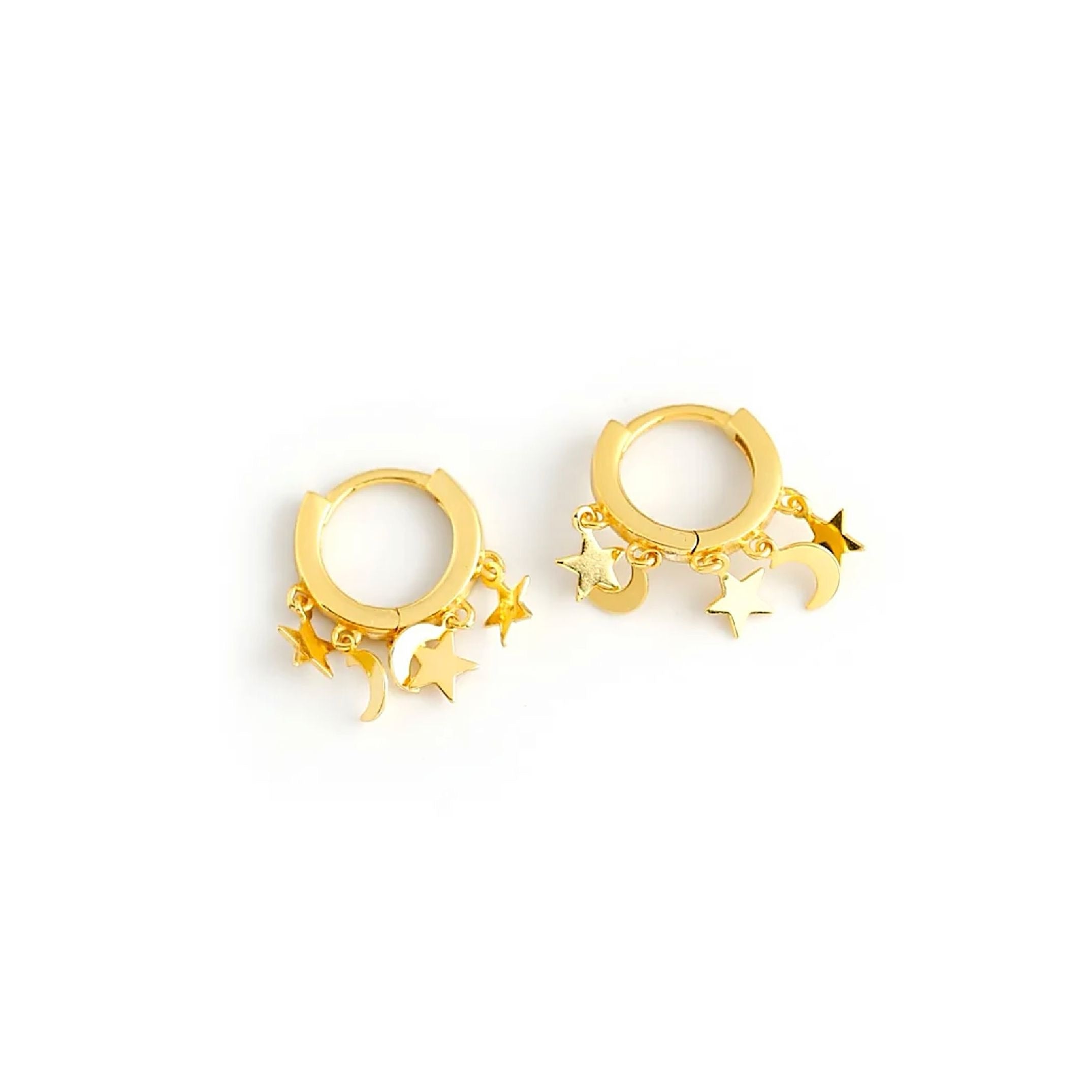 Gold Star Earrings Star Huggie Hoop Earrings – Gorge Malorge